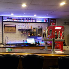 Bar with beer on tap at Falls Bowl in Chippewa Falls WI.